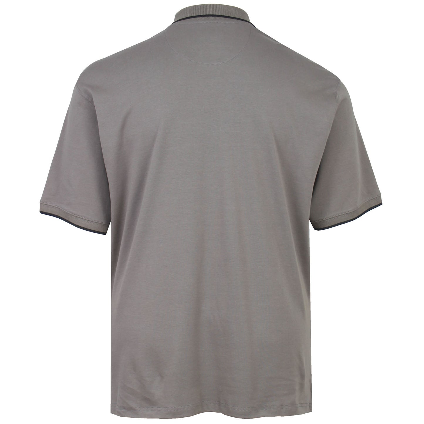 Kam Jeans Plus Size Smart Mini Geo Print Polo Taupe