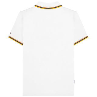 Lambretta Plus Size Triple Tipped Polo White