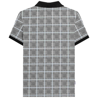Lambretta Plus Size Pow Check Polo White