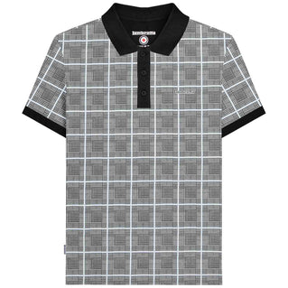 Lambretta Plus Size Pow Check Polo White