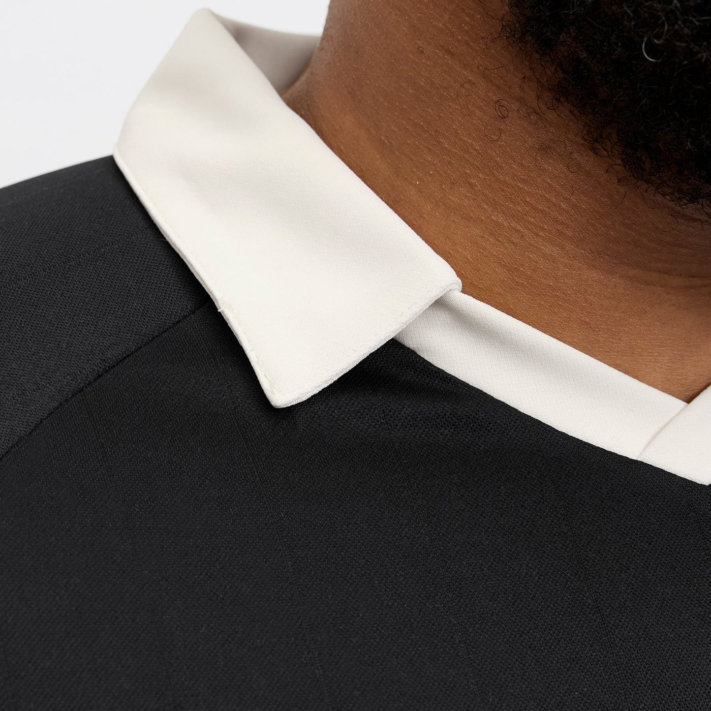 Jack & Jones Plus Size Retreat Pique Open Polo Black