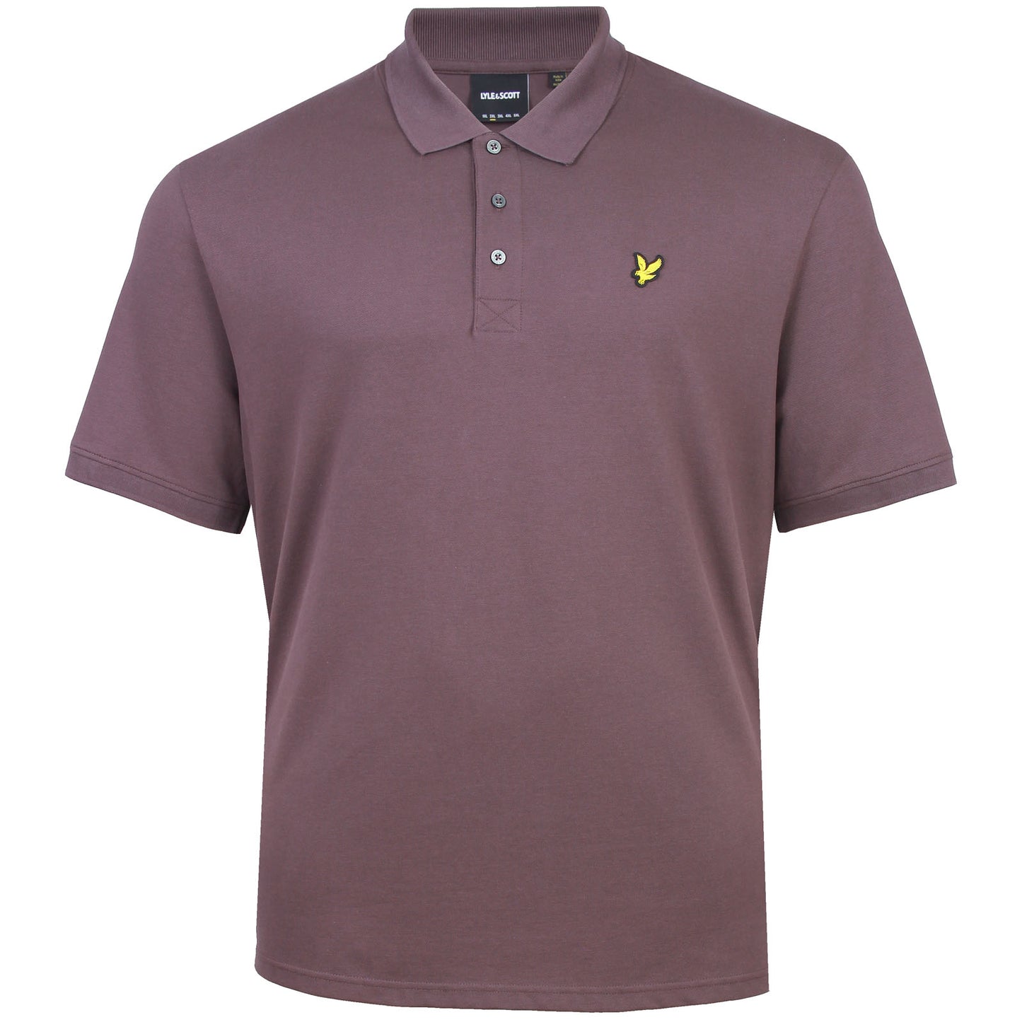 Lyle & Scott Plus Size Plain Polo Shirt Espresso