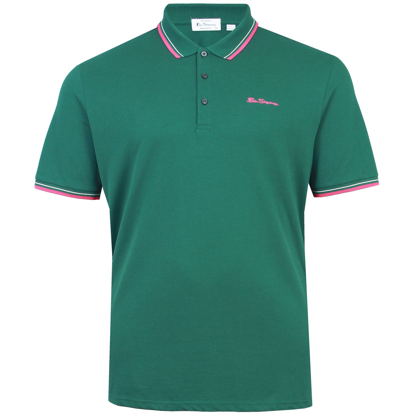 Ben Sherman Plus Size Signature Pique Polo Dark Green