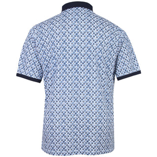 Kam Jeans Plus Size Kbs5526 Diamond Jersey Polo Navy