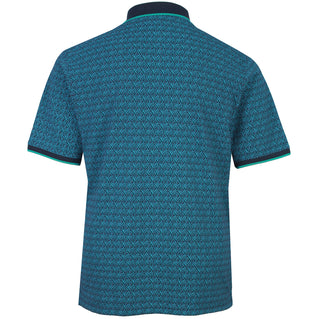 Kam Jeans Plus Size Kbs5527 Pattern Pique Polo Navy