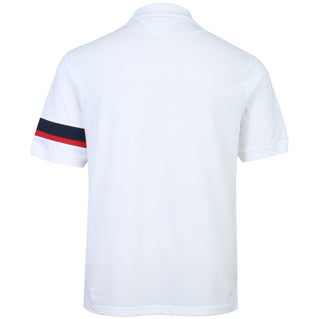 Tommy Hilfiger Plus Size Sleeve Tape Polo White