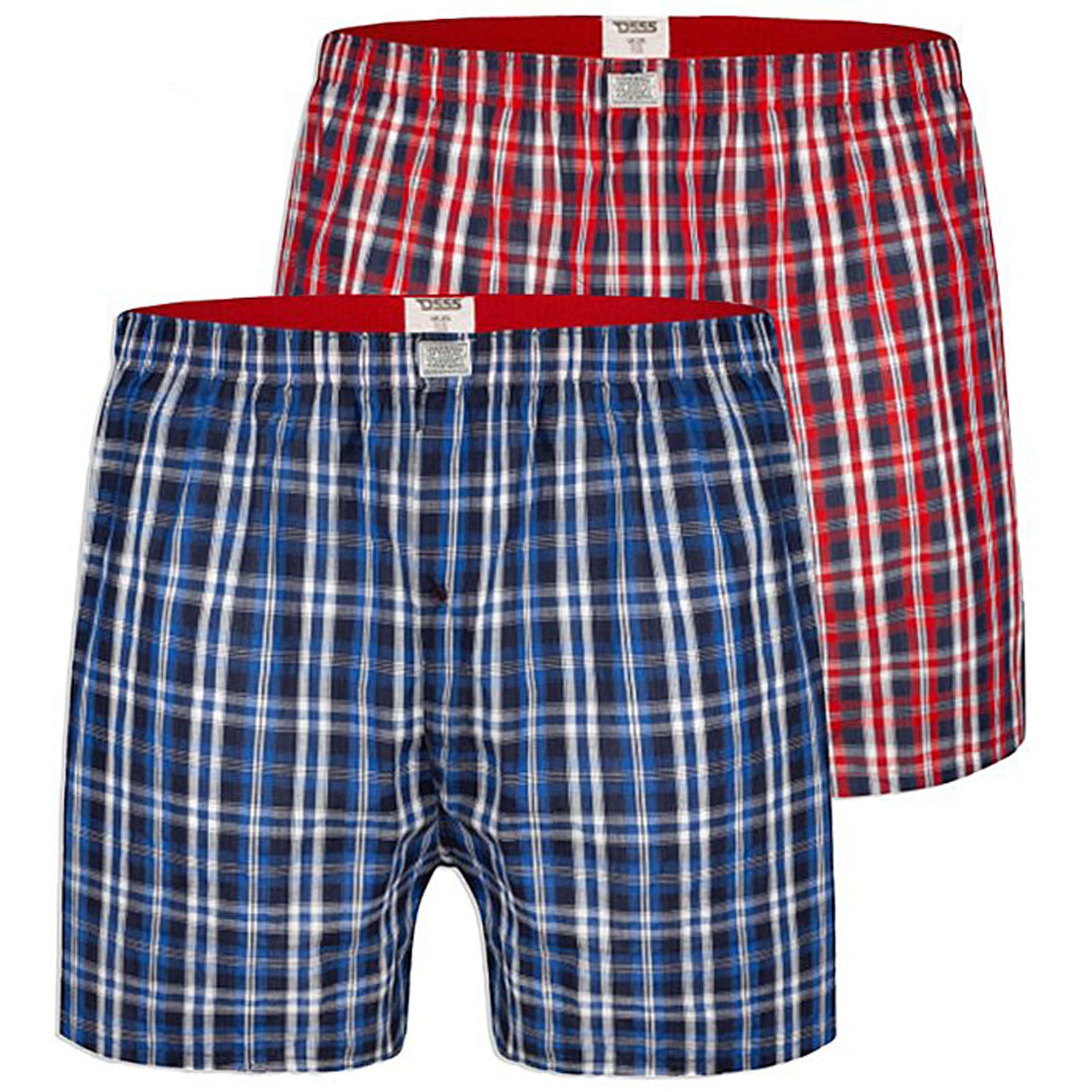 D555 Plus Size Plaid Woven Boxer Shorts 2-Pack – Bigboys