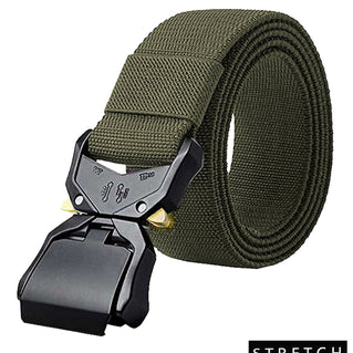 D555 Plus Size Dale Tactical Stretch Webbing Belt Khaki