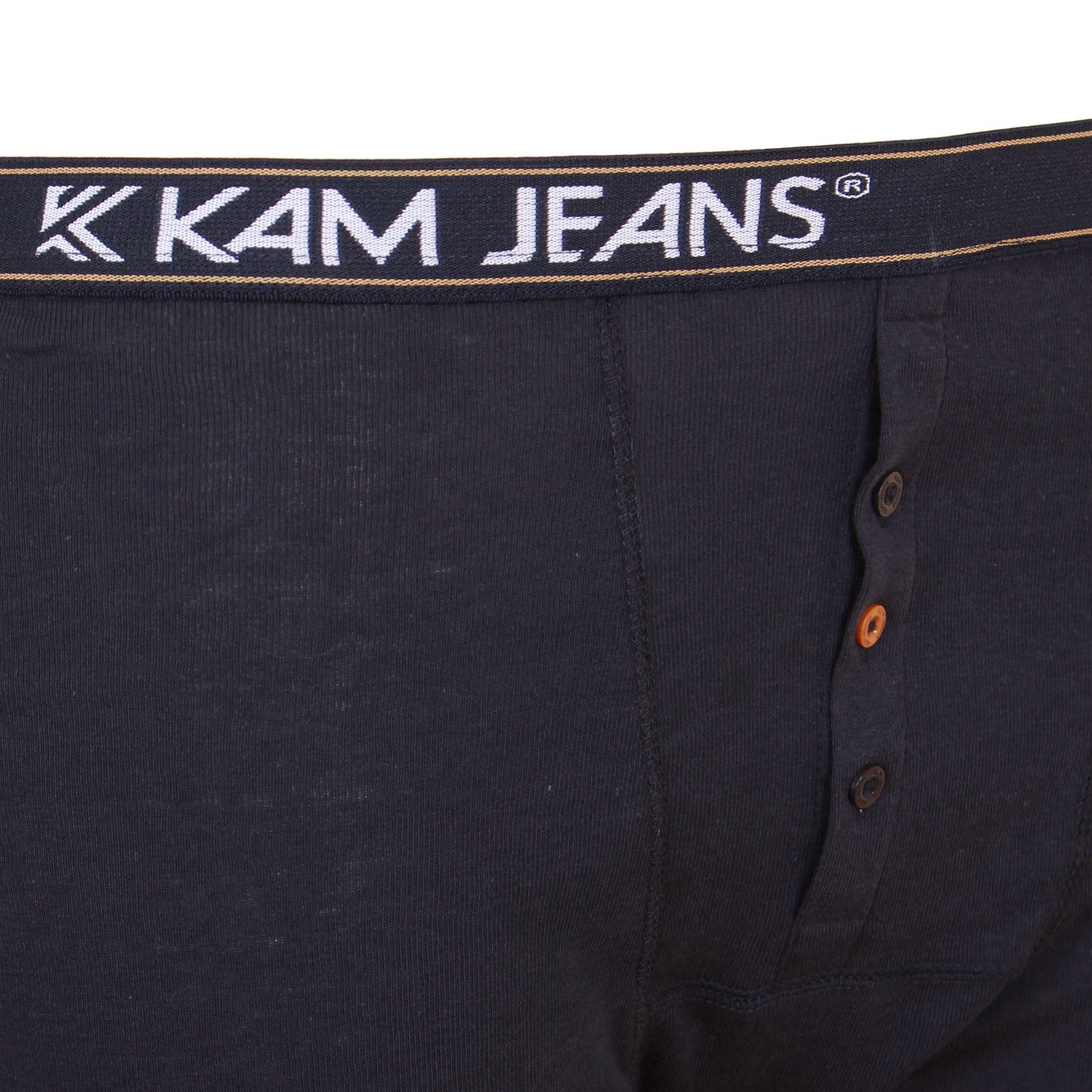 Kam Jeans Plus Size Button Fly Boxers 3-Pack Black/Navy/Charcoal