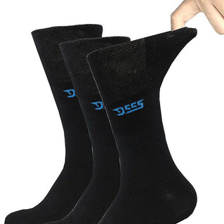D555 Plus Size Harold Extra Wide Comfort Socks 3-Pack Black