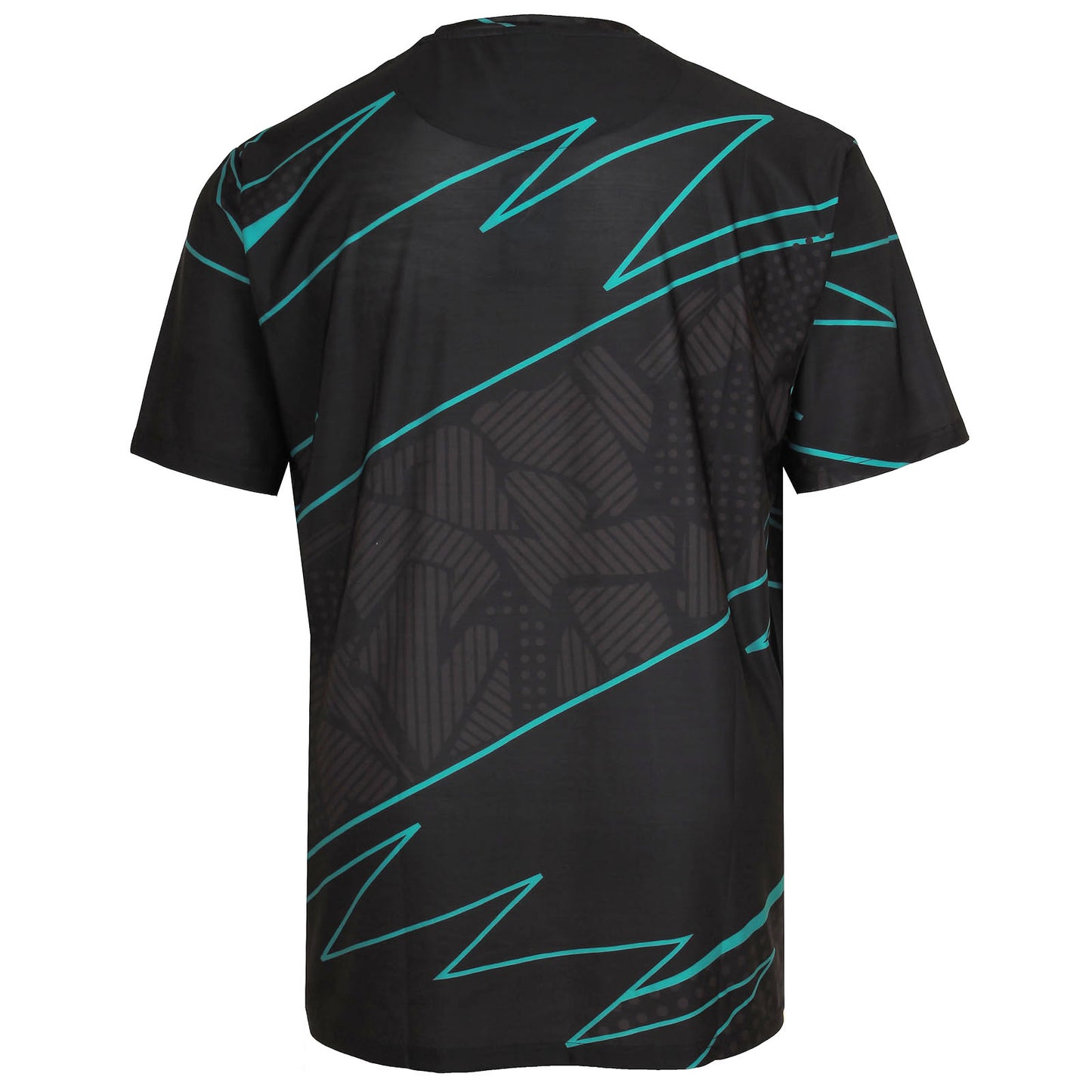 Kam Jeans Plus Size Active Performance Zig Zag T-Shirt Black
