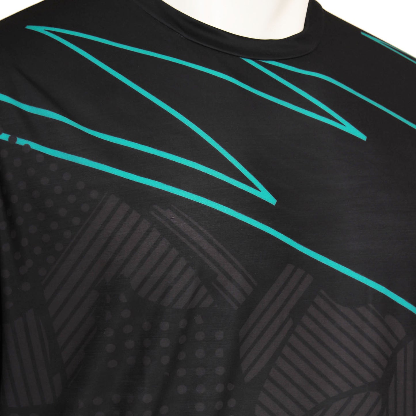 Kam Jeans Plus Size Active Performance Zig Zag T-Shirt Black