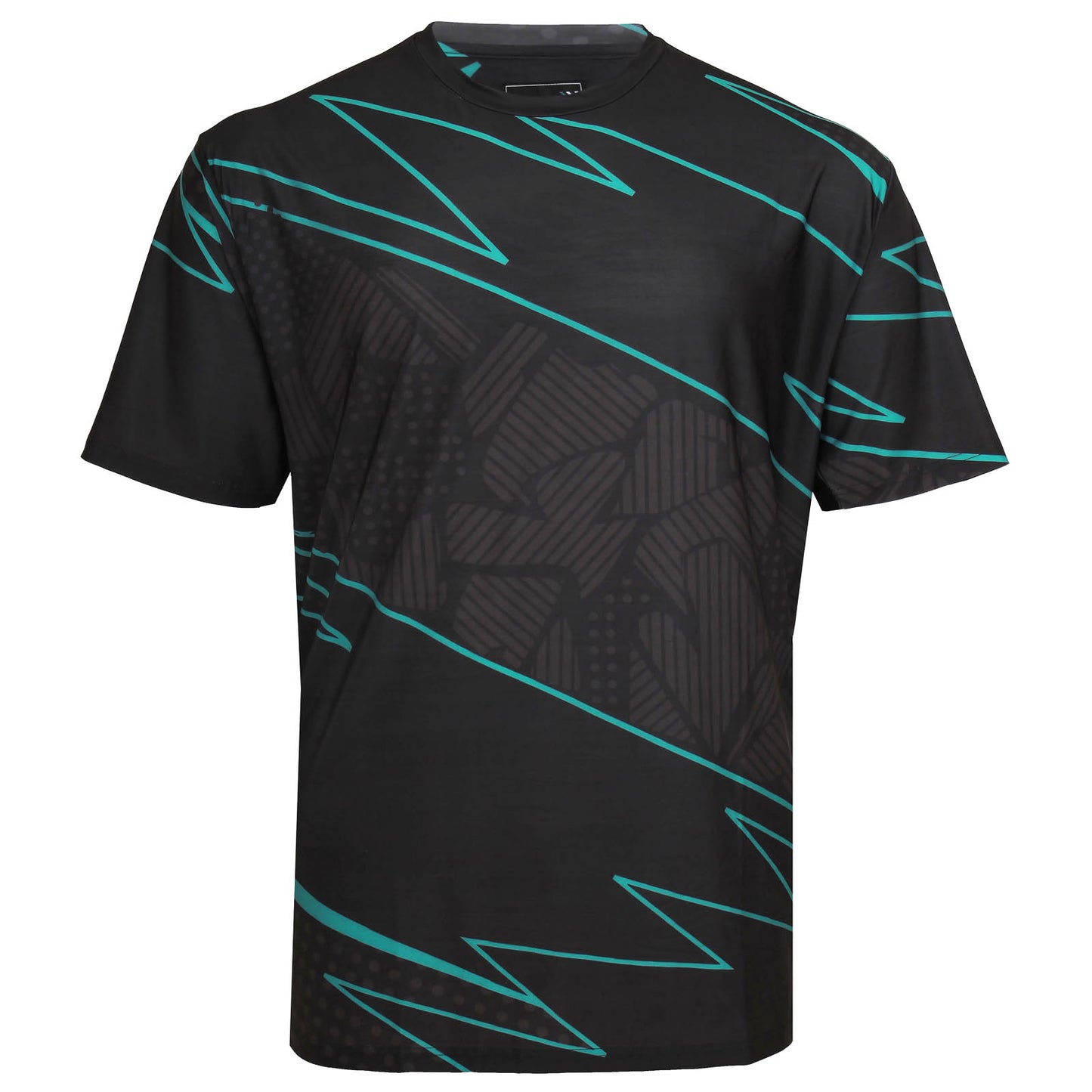 Kam Jeans Plus Size Active Performance Zig Zag T-Shirt Black