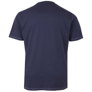 Kam Jeans Plus Size Bulldog Santa Xmas T-Shirt Navy