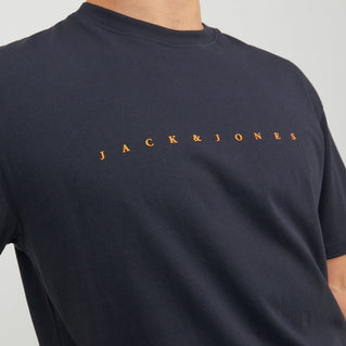 Jack & Jones Plus Size Star Crew T-Shirt Dark Navy