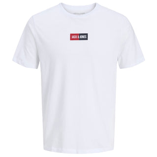 Jack & Jones Plus Size Pan Logo T-Shirt White