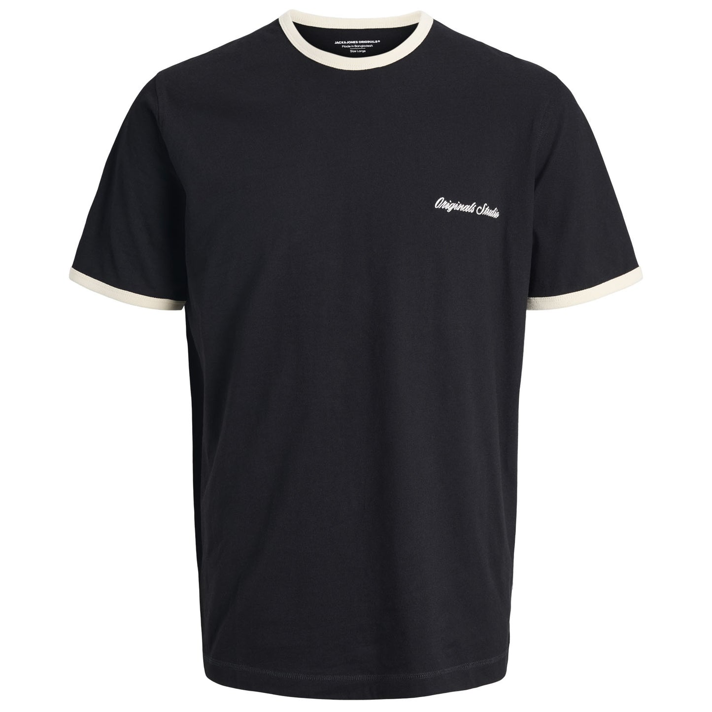 Jack & Jones Plus Size Norrebro Ringer T-Shirt Black