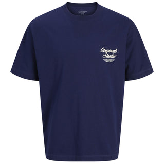 Jack & Jones Plus Size Norrebro Typo Back Print T-Shirt Ocean Cavern