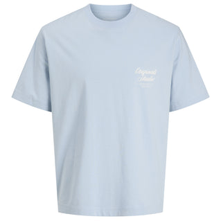 Jack & Jones Plus Size Norrebro Typo Back Print T-Shirt Skyway