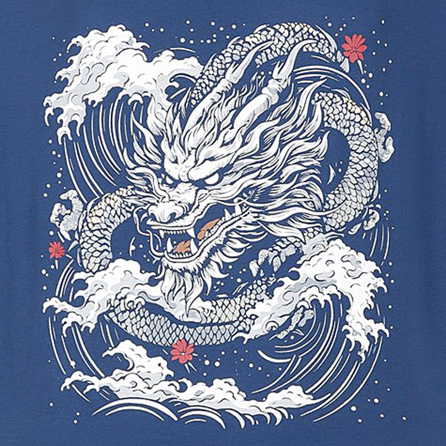 Espionage Plus Size T438 Dragon T-Shirt Dark Blue