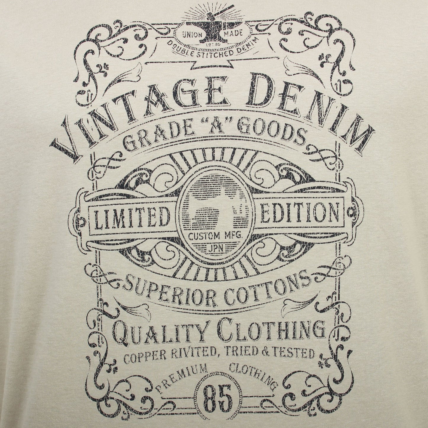 Kam Jeans Plus Size Vintage Denim T-Shirt Abbey Stone