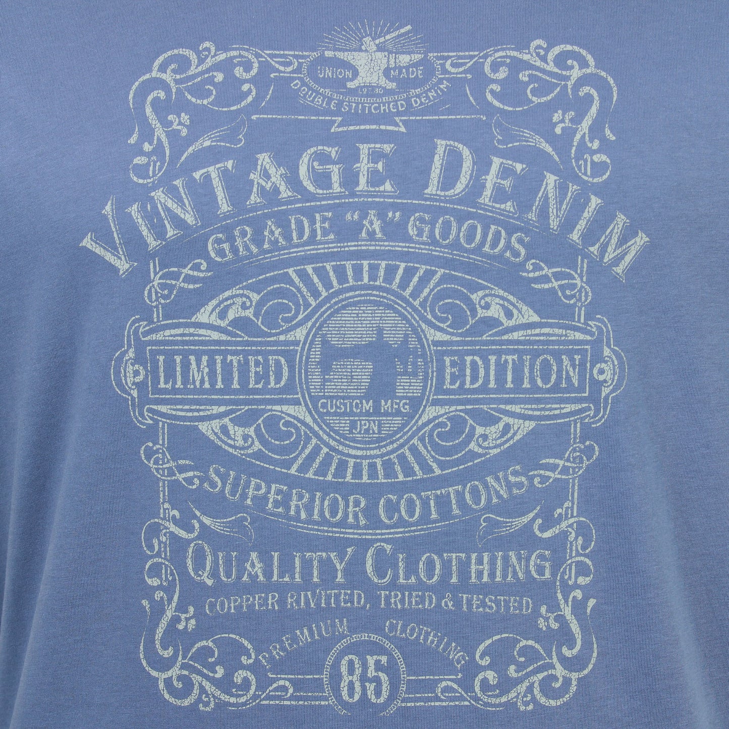 Kam Jeans Plus Size Vintage Denim T-Shirt Vintage Indigo