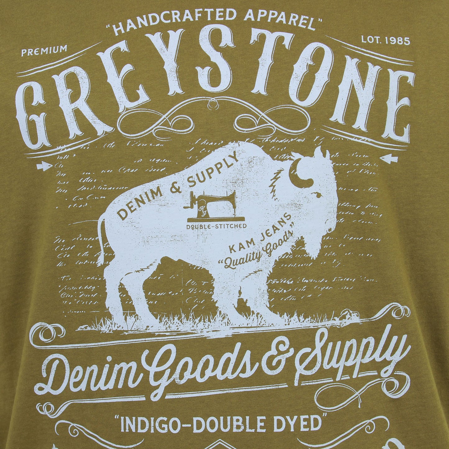 Kam Jeans Plus Size Greystone T-Shirt Dark Olive