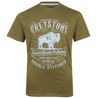 Kam Jeans Plus Size Greystone T-Shirt Dark Olive