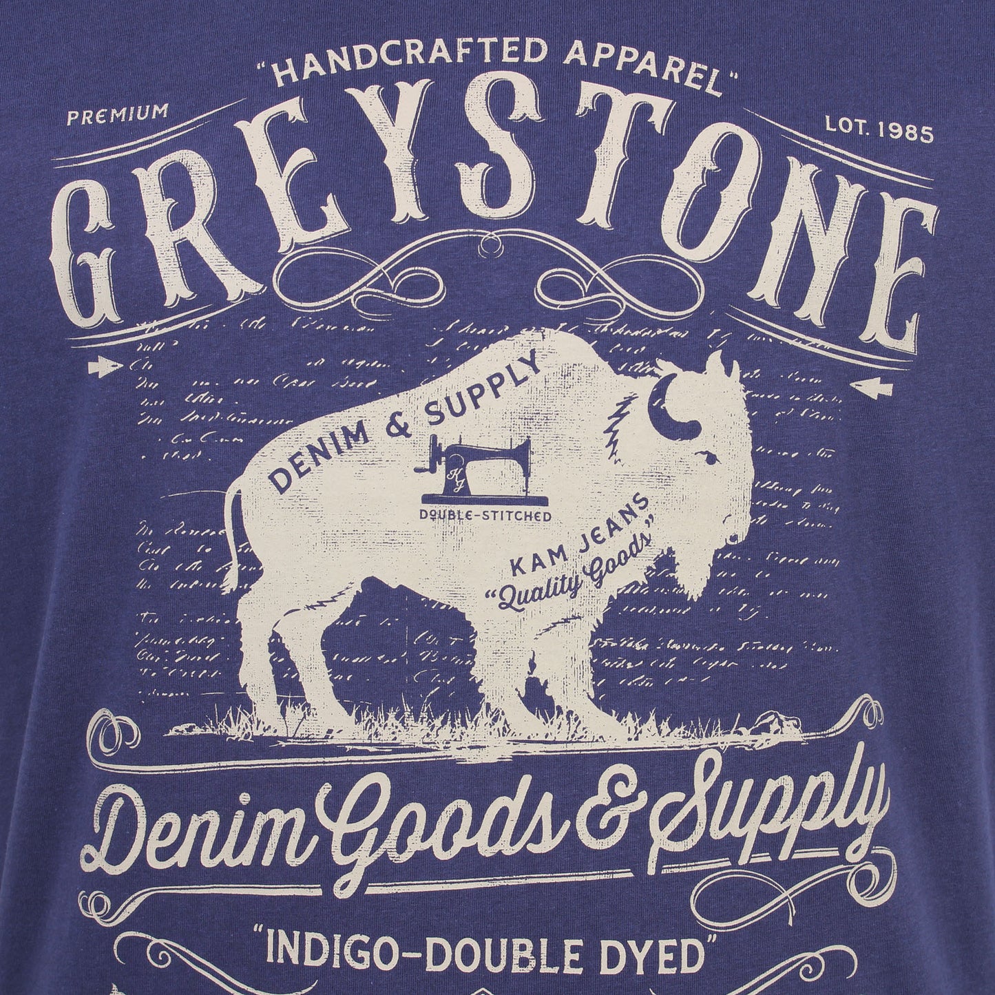 Kam Jeans Plus Size Greystone T-Shirt Navy