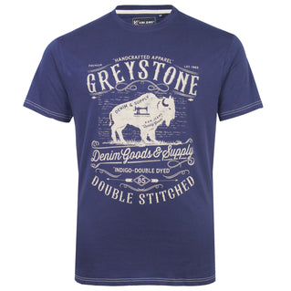 Kam Jeans Plus Size Greystone T-Shirt Navy
