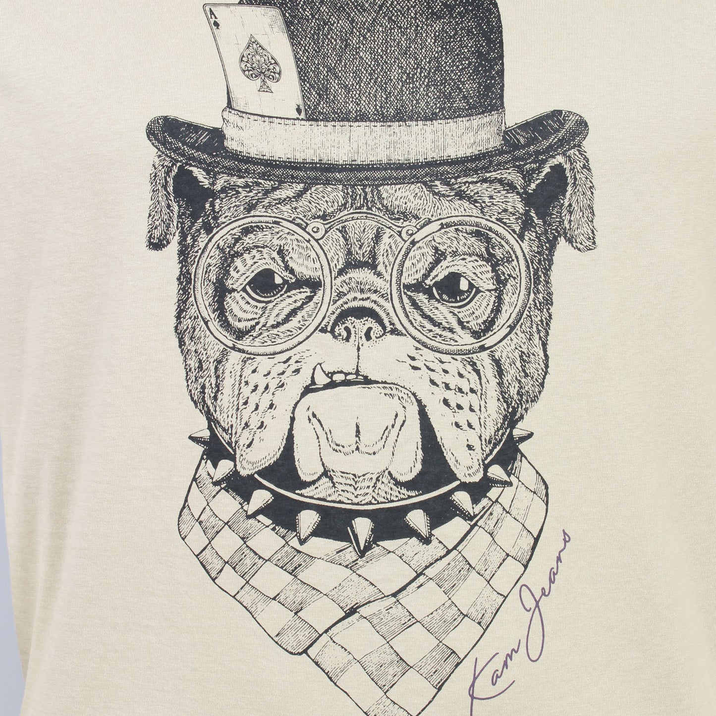 Kam Jeans Plus Size Bulldog T-Shirt Abbey Stone