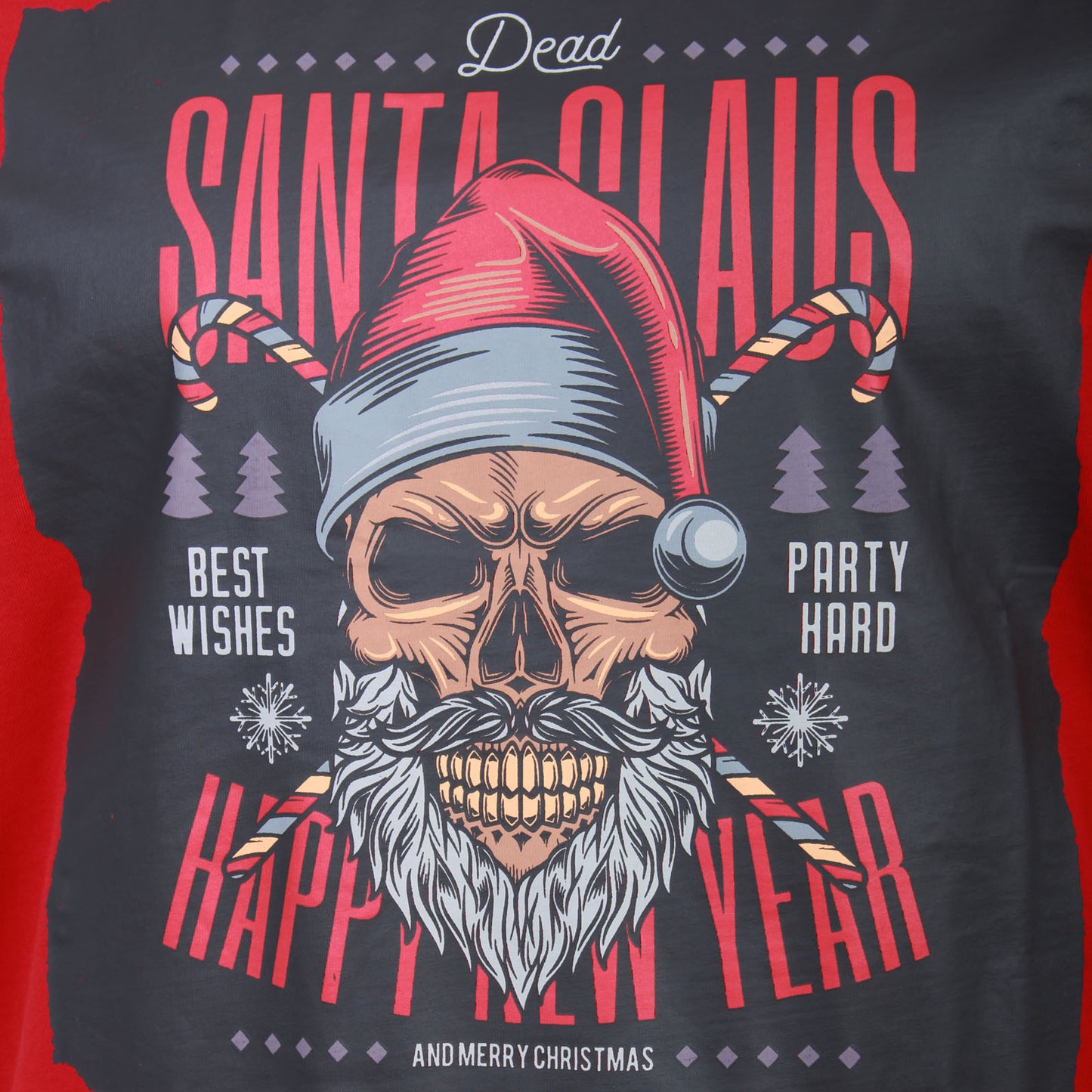 Kam Jeans Plus Size Kbsx034 Dead Santa Xmas T-Shirt Red