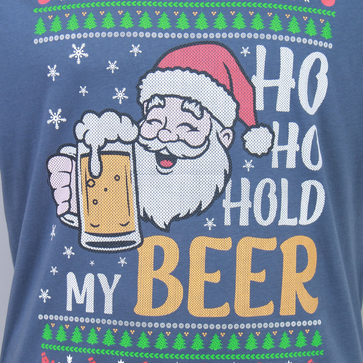 Kam Jeans Plus Size Kbsx035 Ho Ho Beer Xmas T-Shirt Denim