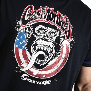 D555 Plus Size Birkenhead Gas Monkey T-Shirt Navy