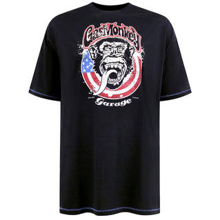 D555 Plus Size Birkenhead Gas Monkey T-Shirt Navy