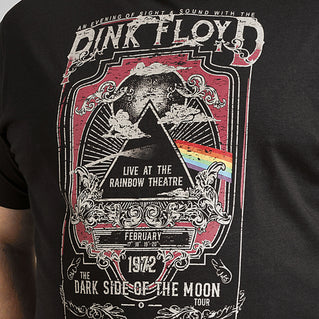 D555 Plus Size Blackpool Pink Floyd T-Shirt Washed Black