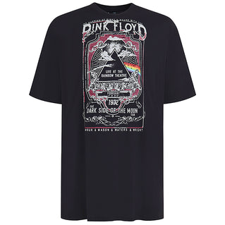 D555 Plus Size Blackpool Pink Floyd T-Shirt Washed Black