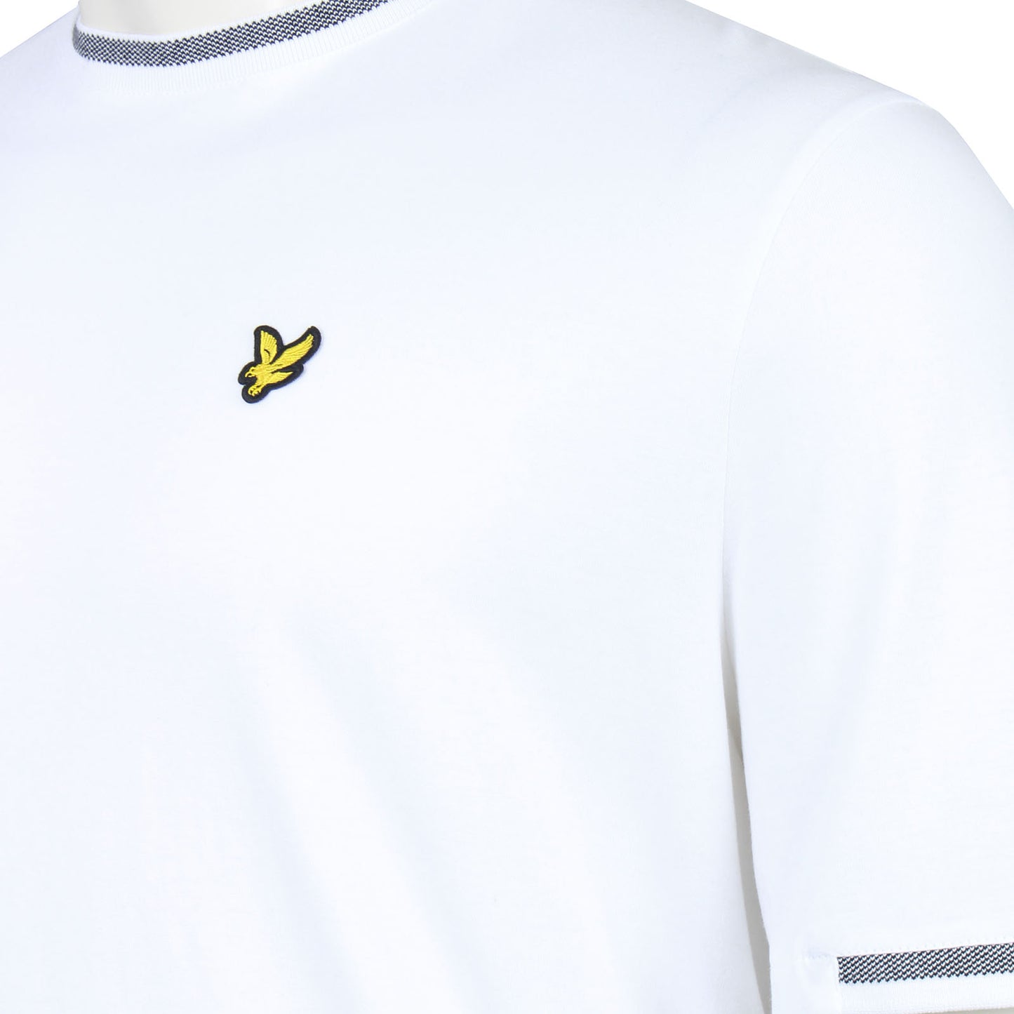 Lyle & Scott Plus Size Birdseye Half Tipped T-Shirt White