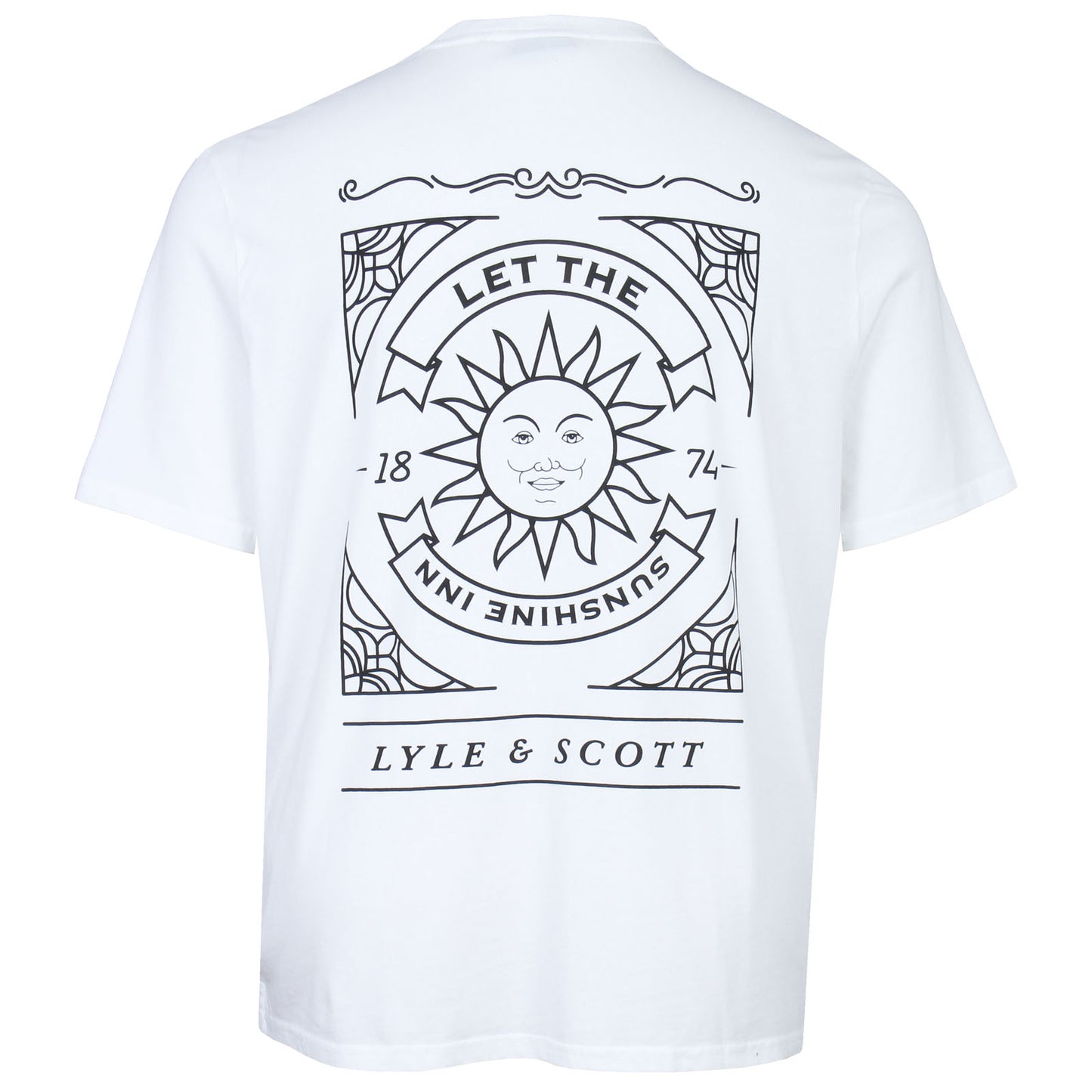Lyle & Scott Plus Size Sunshine Inn Back Graphic T-Shirt White