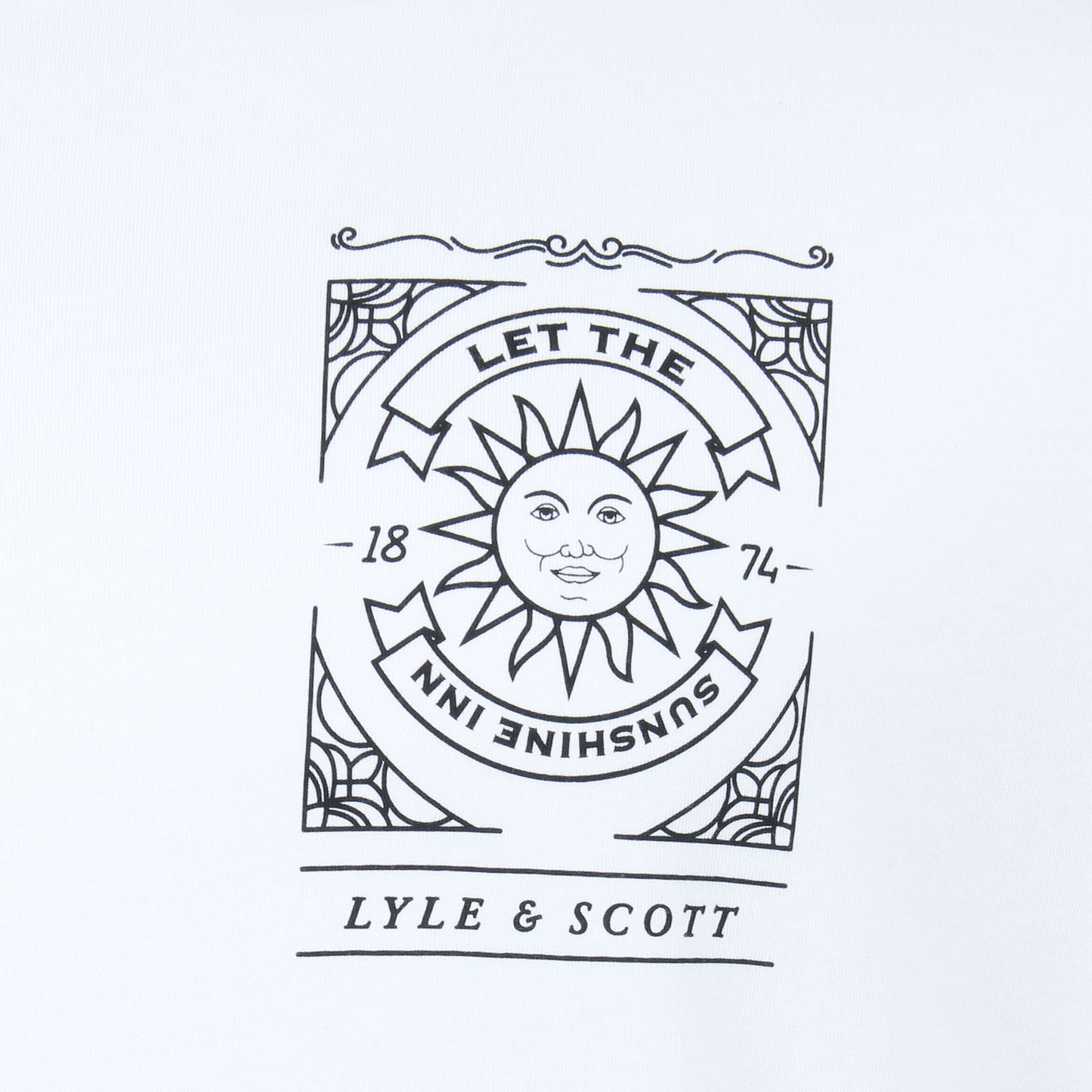 Lyle & Scott Plus Size Sunshine Inn Back Graphic T-Shirt White