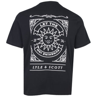 Lyle & Scott Plus Size Sunshine Inn Back Graphic T-Shirt Black