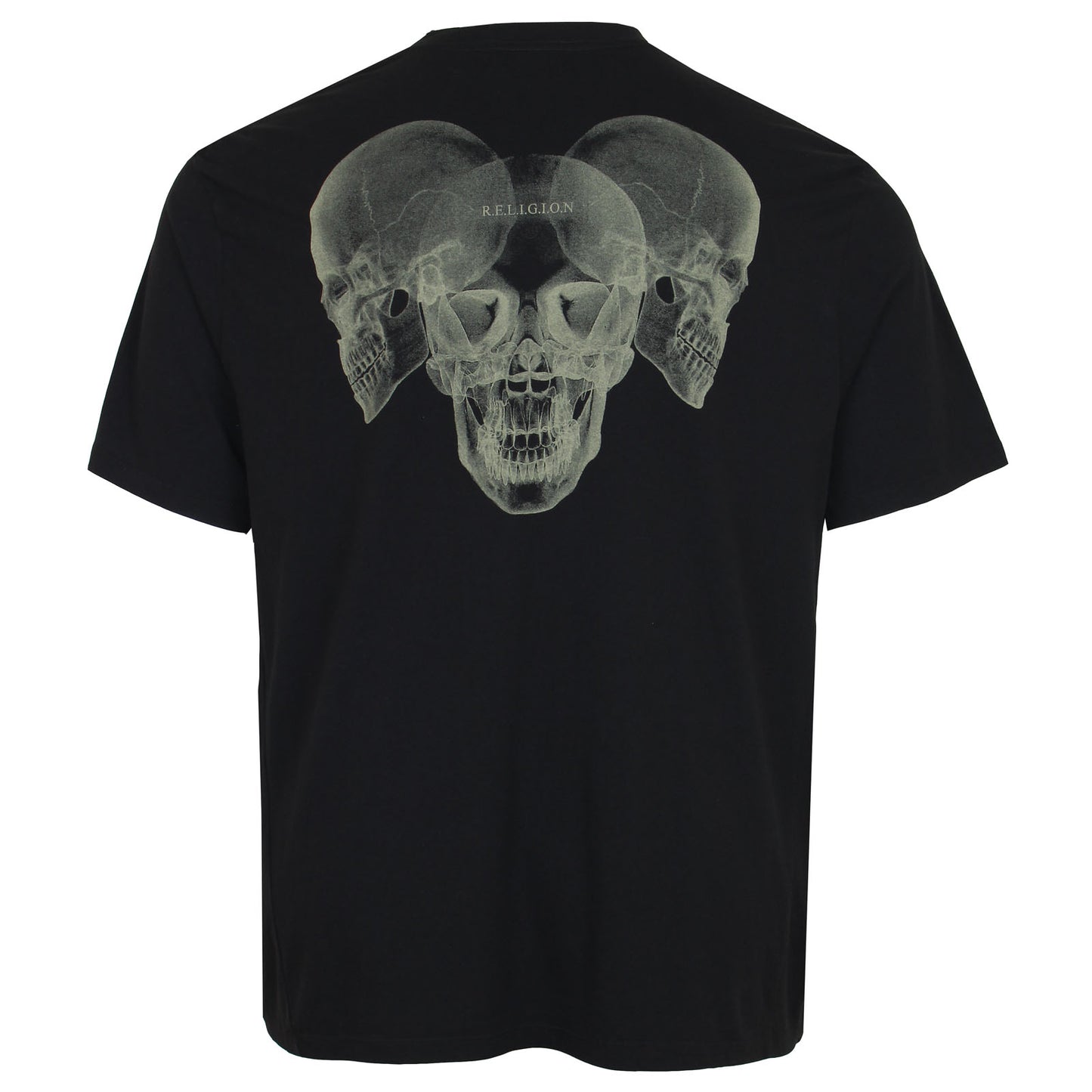 Religion Plus Size X-Ray Skulls T-Shirt Black