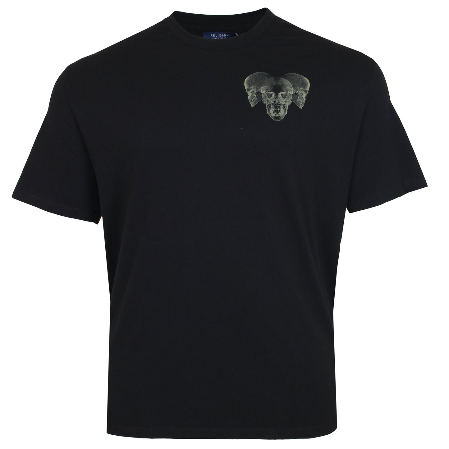 Religion Plus Size X-Ray Skulls T-Shirt Black