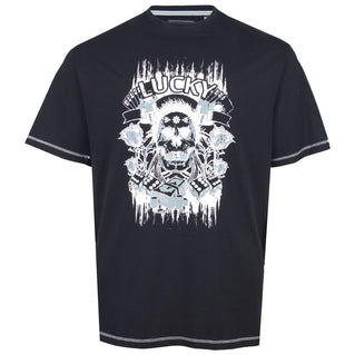 Kam Jeans Plus Size Lucky Skull T-Shirt Black