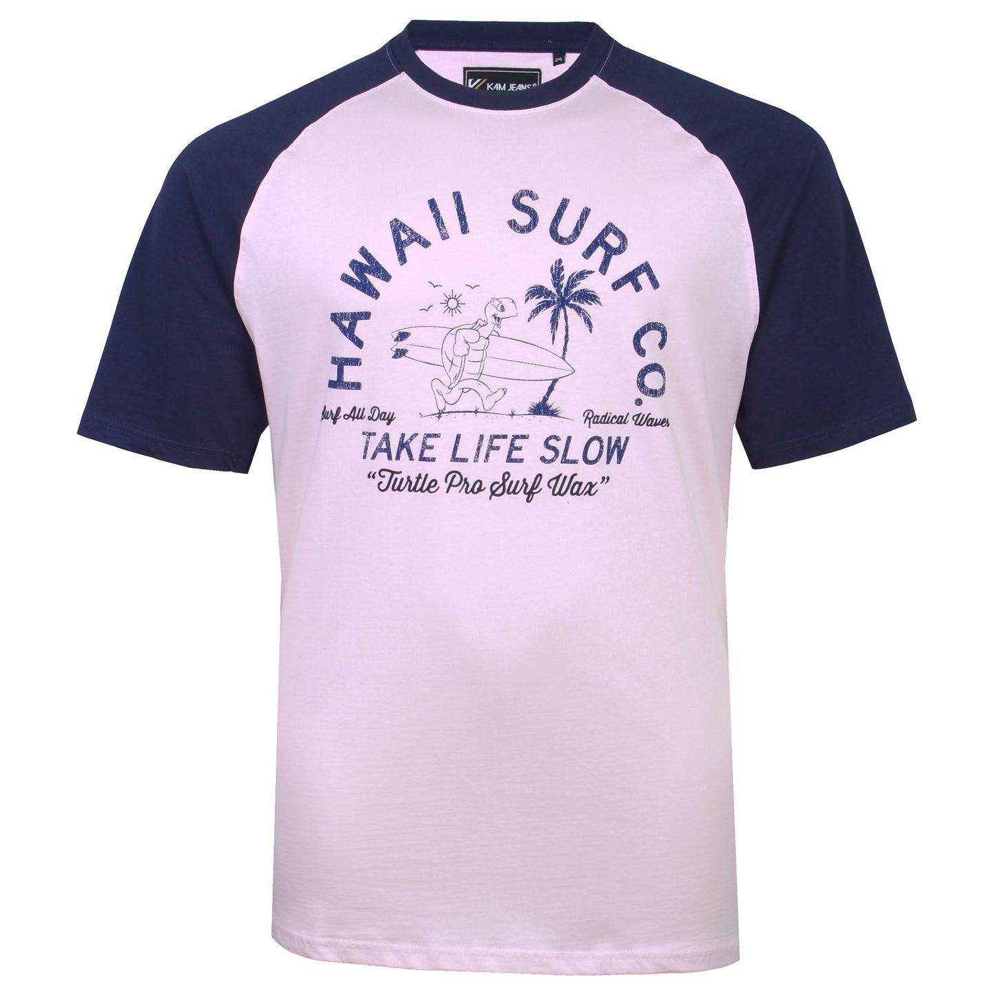 Kam Jeans Plus Size Hawaii Surf Turtle T-Shirt Pink