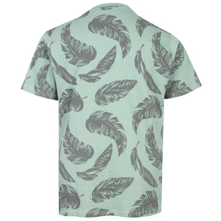 Kam Jeans Plus Size Hawaii Surf Leaf T-Shirt Sage