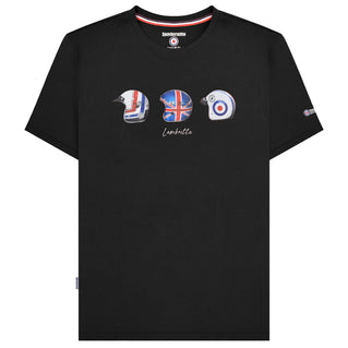 Lambretta Plus Size Helmet T-Shirt Black
