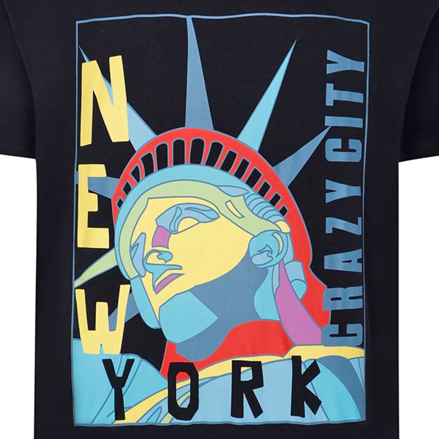 Espionage Plus Size New York Pop Art T-Shirt Navy