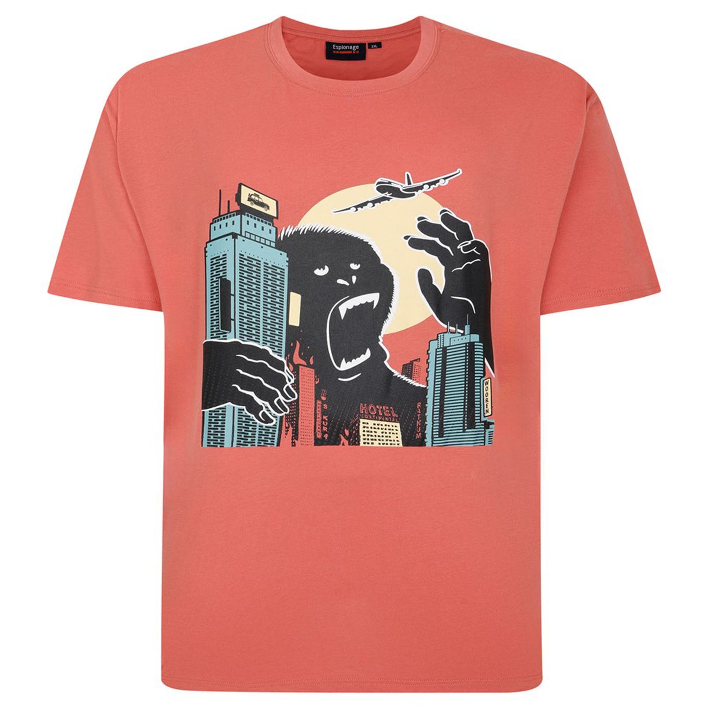 Espionage Plus Size Kong Pop Art T-Shirt Orange