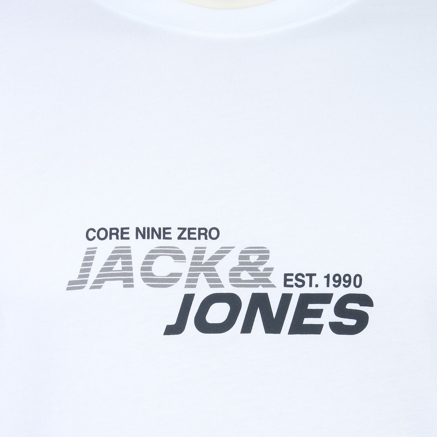 Jack & Jones Plus Size Tarmac Branding T-Shirt Bright White